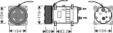 Ava Quality Cooling UVAK071 - Compressore, Climatizzatore www.autoricambit.com