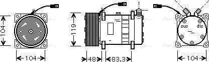 Ava Quality Cooling UVAK121 - Compressore, Climatizzatore www.autoricambit.com