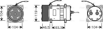 Ava Quality Cooling UVAK123 - Compressore, Climatizzatore www.autoricambit.com