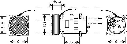 Ava Quality Cooling VLAK037 - Compressore, Climatizzatore www.autoricambit.com