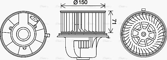 Ava Quality Cooling VN8406 - Ventilatore abitacolo www.autoricambit.com