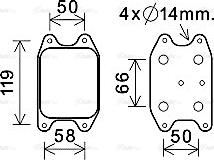 Ava Quality Cooling VN3394 - Radiatore olio, Olio motore www.autoricambit.com