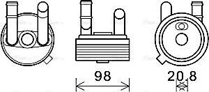 Ava Quality Cooling VN3396 - Radiatore olio, Cambio automatico www.autoricambit.com