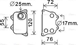 Ava Quality Cooling VN3390 - Radiatore olio, Olio motore www.autoricambit.com