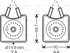 Ava Quality Cooling VN3215 - Radiatore olio, Olio motore www.autoricambit.com