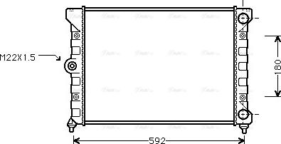 Ava Quality Cooling VN2099 - Radiatore, Raffreddamento motore www.autoricambit.com