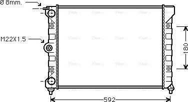 Ava Quality Cooling VN2011 - Radiatore, Raffreddamento motore www.autoricambit.com