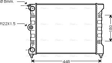 Ava Quality Cooling VN2038 - Radiatore, Raffreddamento motore www.autoricambit.com