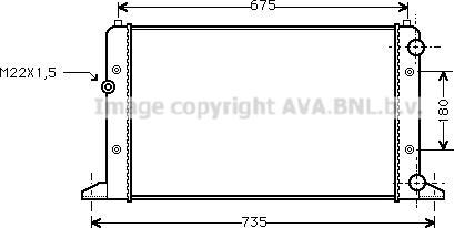 Ava Quality Cooling VN2160 - Radiatore, Raffreddamento motore www.autoricambit.com