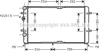 Ava Quality Cooling VN2180 - Radiatore, Raffreddamento motore www.autoricambit.com
