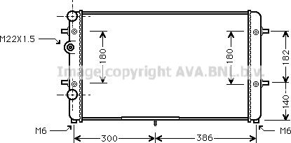 Ava Quality Cooling VN2179 - Radiatore, Raffreddamento motore www.autoricambit.com