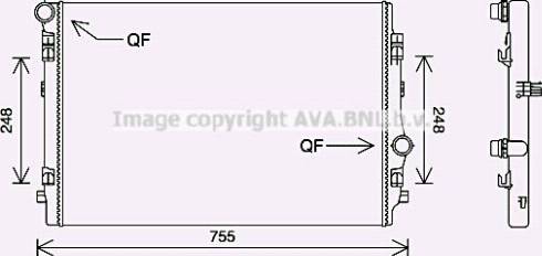 Ava Quality Cooling VW2398 - Radiatore, Raffreddamento motore www.autoricambit.com