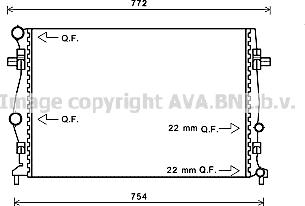 Ava Quality Cooling VN2343 - Radiatore, Raffreddamento motore www.autoricambit.com