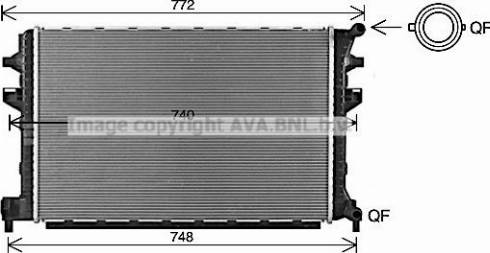Ava Quality Cooling VN2383 - Radiatore, Raffreddamento motore www.autoricambit.com