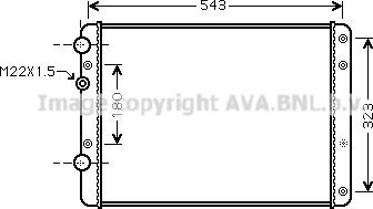 Ava Quality Cooling VN2249 - Radiatore, Raffreddamento motore www.autoricambit.com