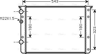 Ava Quality Cooling VN2260 - Radiatore, Raffreddamento motore www.autoricambit.com