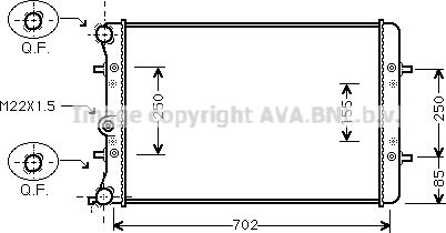 Ava Quality Cooling VNA2217 - Radiatore, Raffreddamento motore www.autoricambit.com