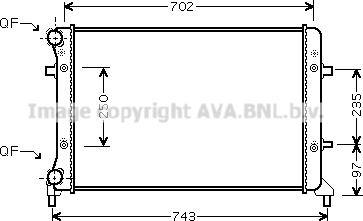 Ava Quality Cooling VN2223 - Radiatore, Raffreddamento motore www.autoricambit.com