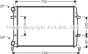 Ava Quality Cooling VN2272 - Radiatore, Raffreddamento motore www.autoricambit.com