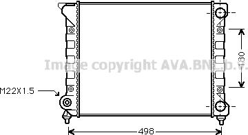 Ava Quality Cooling VNA2070 - Radiatore, Raffreddamento motore www.autoricambit.com