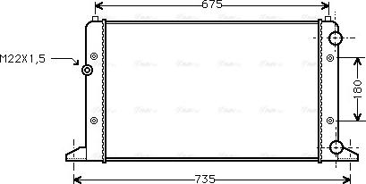 Ava Quality Cooling VNA2160 - Radiatore, Raffreddamento motore www.autoricambit.com