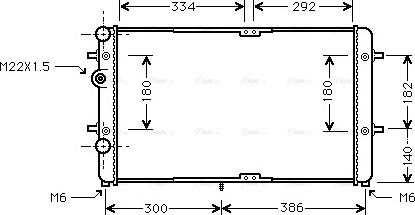 Ava Quality Cooling VNA2180 - Radiatore, Raffreddamento motore www.autoricambit.com