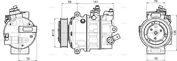 Ava Quality Cooling VNAK446 - Compressore, Climatizzatore www.autoricambit.com