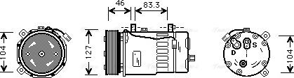 Ava Quality Cooling VNAK050 - Compressore, Climatizzatore www.autoricambit.com