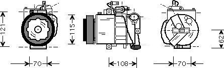 Ava Quality Cooling VNAK064 - Compressore, Climatizzatore www.autoricambit.com