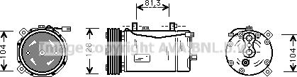 Ava Quality Cooling VNK164 - Compressore, Climatizzatore www.autoricambit.com