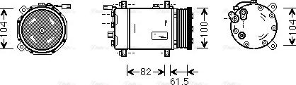 Ava Quality Cooling VNAK167 - Compressore, Climatizzatore www.autoricambit.com