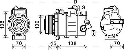 Ava Quality Cooling VNAK384 - Compressore, Climatizzatore www.autoricambit.com