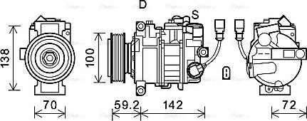 Ava Quality Cooling VNAK385 - Compressore, Climatizzatore www.autoricambit.com