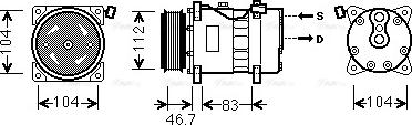 Ava Quality Cooling VNAK288 - Compressore, Climatizzatore www.autoricambit.com