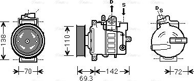 Ava Quality Cooling VNK318 - Compressore, Climatizzatore www.autoricambit.com