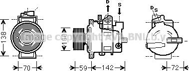 Ava Quality Cooling VNK380 - Compressore, Climatizzatore www.autoricambit.com