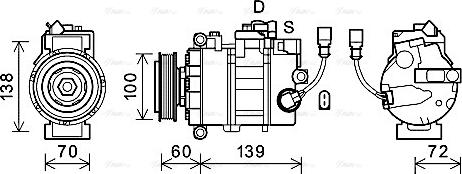 Ava Quality Cooling VNK382 - Compressore, Climatizzatore www.autoricambit.com