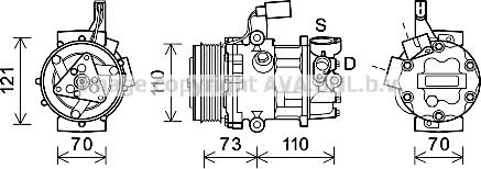 Ava Quality Cooling VNK375 - Compressore, Climatizzatore www.autoricambit.com