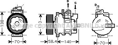 Ava Quality Cooling VNK265 - Compressore, Climatizzatore www.autoricambit.com