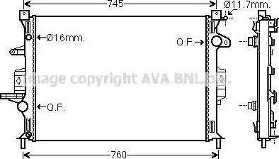 Ava Quality Cooling VO2187 - Radiatore, Raffreddamento motore www.autoricambit.com