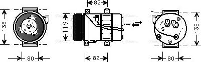 Ava Quality Cooling VOAK054 - Compressore, Climatizzatore www.autoricambit.com