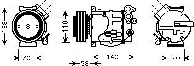 Ava Quality Cooling VOAK144 - Compressore, Climatizzatore www.autoricambit.com