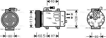 Ava Quality Cooling VOAK101 - Compressore, Climatizzatore www.autoricambit.com