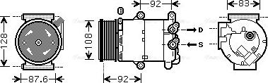 Ava Quality Cooling VOAK184 - Compressore, Climatizzatore www.autoricambit.com