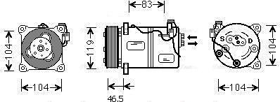 Ava Quality Cooling VO K059 - Compressore, Climatizzatore www.autoricambit.com