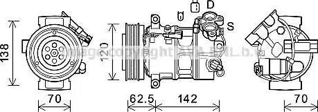 Ava Quality Cooling VOK191 - Compressore, Climatizzatore www.autoricambit.com