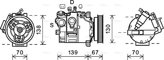 Ava Quality Cooling VOK167 - Compressore, Climatizzatore www.autoricambit.com