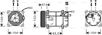 Ava Quality Cooling VOK109 - Compressore, Climatizzatore www.autoricambit.com