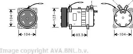 Ava Quality Cooling VOK102 - Compressore, Climatizzatore www.autoricambit.com