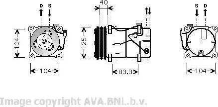 Ava Quality Cooling VOK119 - Compressore, Climatizzatore www.autoricambit.com